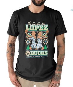 Official Item Of The Game Lopez Brothers Milwaukee Bucks Logo Holiday Ugly Shirt