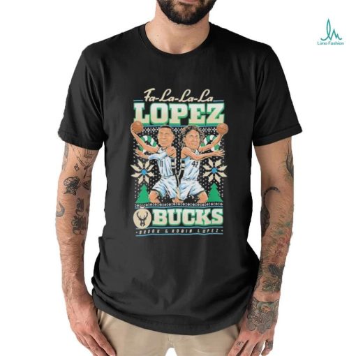 Official Item Of The Game Lopez Brothers Milwaukee Bucks Logo Holiday Ugly Shirt