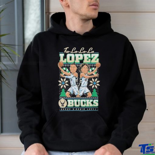 Official Item Of The Game Lopez Brothers Milwaukee Bucks Logo Holiday Ugly Shirt