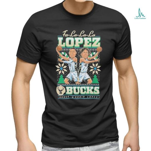 Official Item Of The Game Lopez Brothers Milwaukee Bucks Logo Holiday Ugly Shirt