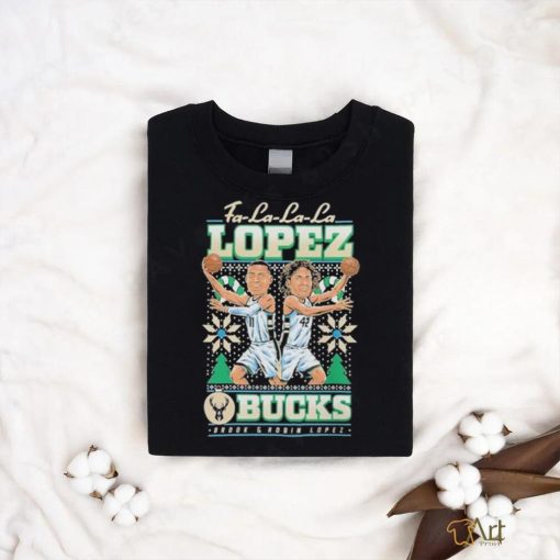 Official Item Of The Game Lopez Brothers Milwaukee Bucks Logo Holiday Ugly Shirt