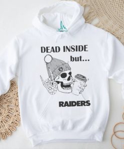 Official Las Vegas Raiders Skeleton Dead Inside But Raiders Logo Shirt