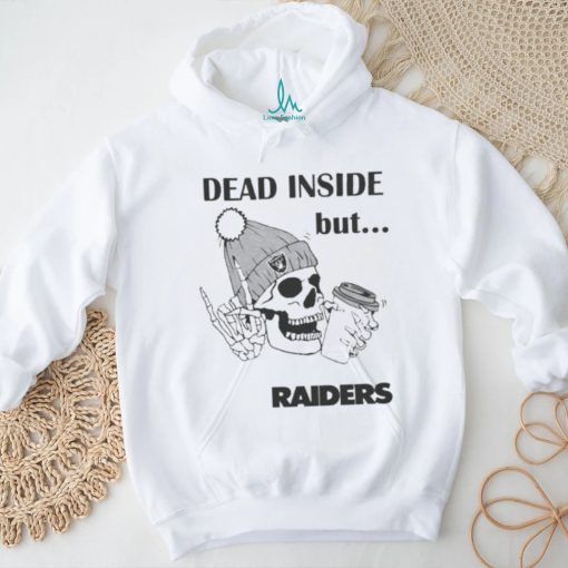 Official Las Vegas Raiders Skeleton Dead Inside But Raiders Logo Shirt