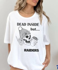 Official Las Vegas Raiders Skeleton Dead Inside But Raiders Logo Shirt