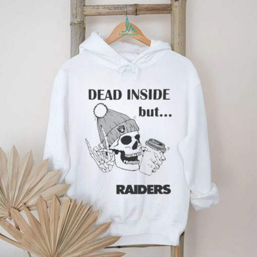 Official Las Vegas Raiders Skeleton Dead Inside But Raiders Logo Shirt