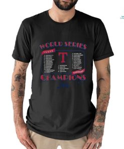 Official MLB Texas Rangers Team World Series Champions 2023 Shirt