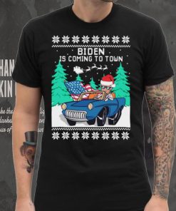 Official Merry Christmas Joe Biden Is Coming To Town Ugly sweater Christmas shirt