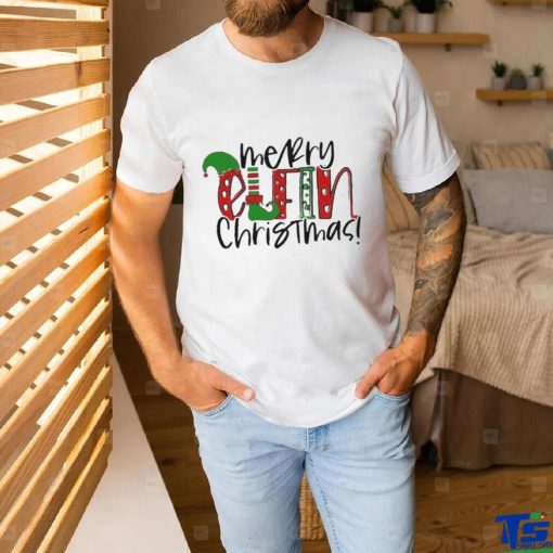 Official Merry elfin Christmas festive holiday T shirt