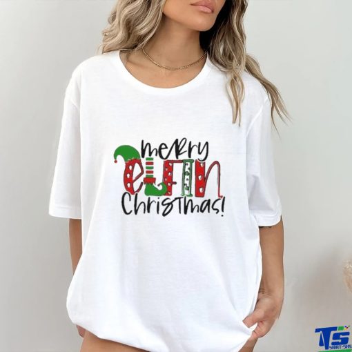 Official Merry elfin Christmas festive holiday T shirt