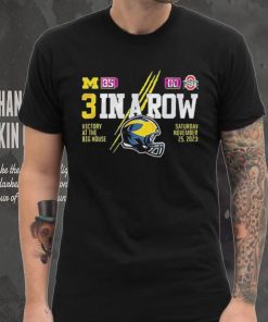 Official Michigan Football 3 in a row Ohio state score shirt