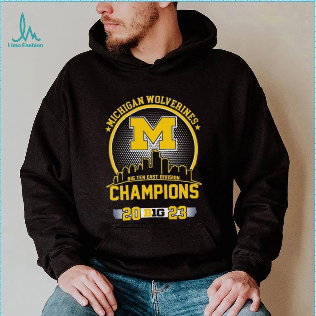 Official Michigan Wolverines 2023 Big Ten East Division Champions Skyline Shirt Official Michigan Wolverines 2023 Big Ten East Division Champions Skyline Shirt