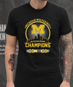 Official Michigan Wolverines 2023 Big Ten East Division Champions Skyline Shirt