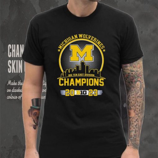 Official Michigan Wolverines 2023 Big Ten East Division Champions Skyline Shirt