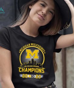 Official Michigan Wolverines 2023 Big Ten East Division Champions Skyline Shirt