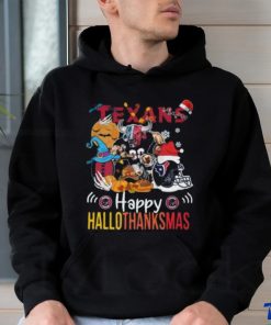 Official NCAA Houston Texans Mascot Happy Hallothanksmas t shirt