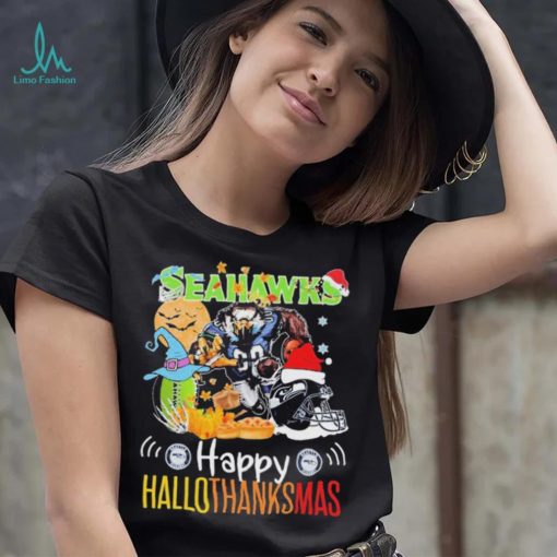 Official NFL Seattle Seahawks Happy Hallothanksmas Shirt