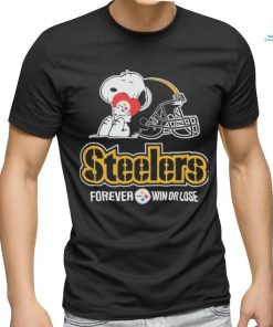 Official NFL The Peanuts Movie Snoopy Forever Win Or Lose Football Pittsburgh Steelers Shirt