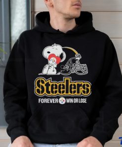 Official NFL The Peanuts Movie Snoopy Forever Win Or Lose Football Pittsburgh Steelers Shirt