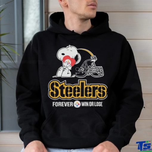 Official NFL The Peanuts Movie Snoopy Forever Win Or Lose Football Pittsburgh Steelers Shirt