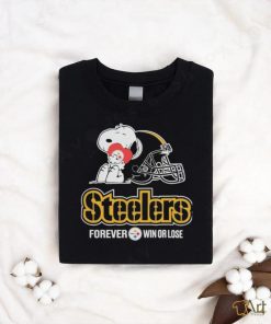 Official NFL The Peanuts Movie Snoopy Forever Win Or Lose Football Pittsburgh Steelers Shirt
