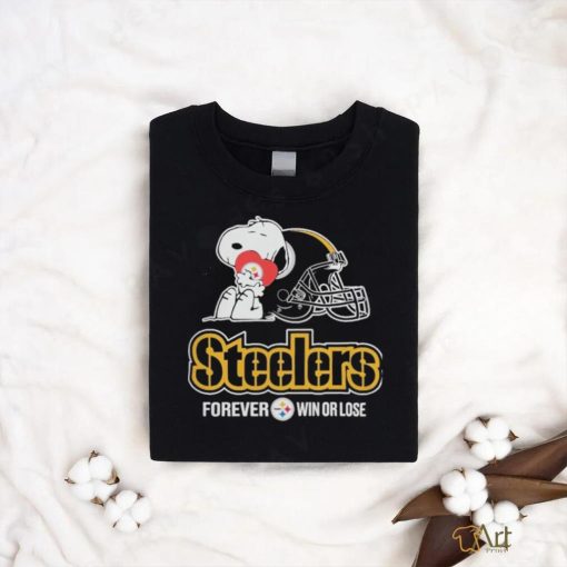 Official NFL The Peanuts Movie Snoopy Forever Win Or Lose Football Pittsburgh Steelers Shirt