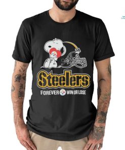 Official NFL The Peanuts Movie Snoopy Forever Win Or Lose Football Pittsburgh Steelers Shirt