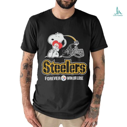 Official NFL The Peanuts Movie Snoopy Forever Win Or Lose Football Pittsburgh Steelers Shirt