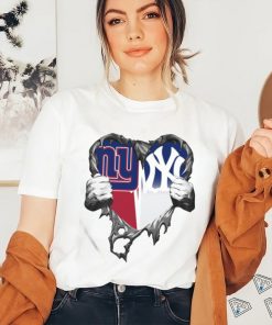 Official New York Giants And New York Yankees Inside Me T shirt