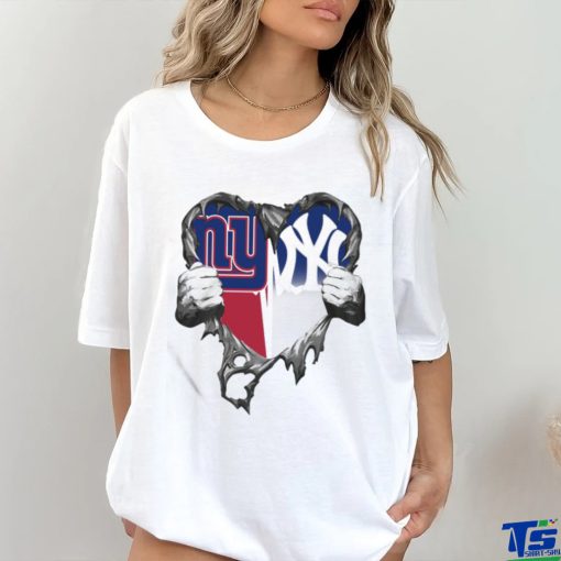 Official New York Giants And New York Yankees Inside Me T shirt