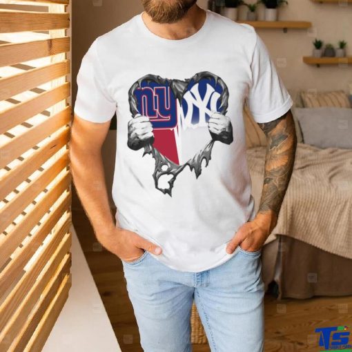 Official New York Giants And New York Yankees Inside Me T shirt