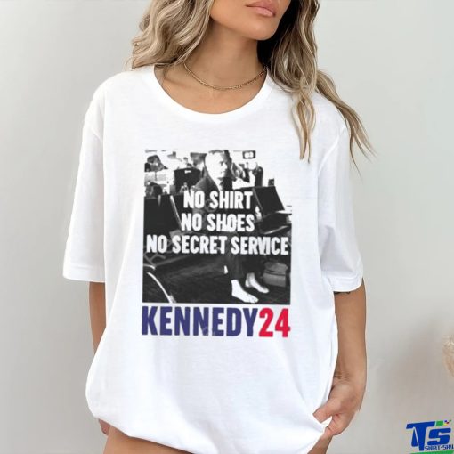 Official No shirt no shoes no secret service kennedy24 T shirt