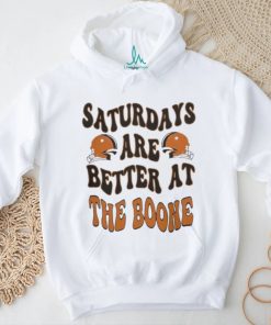 Official Oklahoma State Football Saturdays Are Better At The Boone 2023 Helmet Shirt