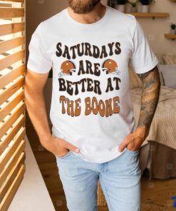 Official Oklahoma State Football Saturdays Are Better At The Boone 2023 Helmet Shirt