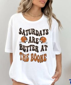 Official Oklahoma State Football Saturdays Are Better At The Boone 2023 Helmet Shirt