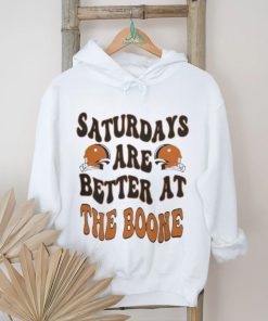 Official Oklahoma State Football Saturdays Are Better At The Boone 2023 Helmet Shirt