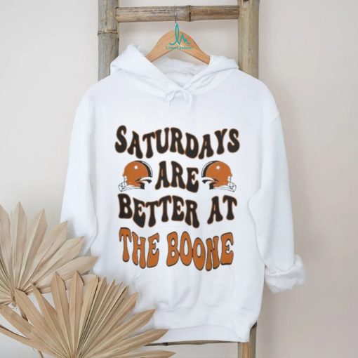 Official Oklahoma State Football Saturdays Are Better At The Boone 2023 Helmet Shirt