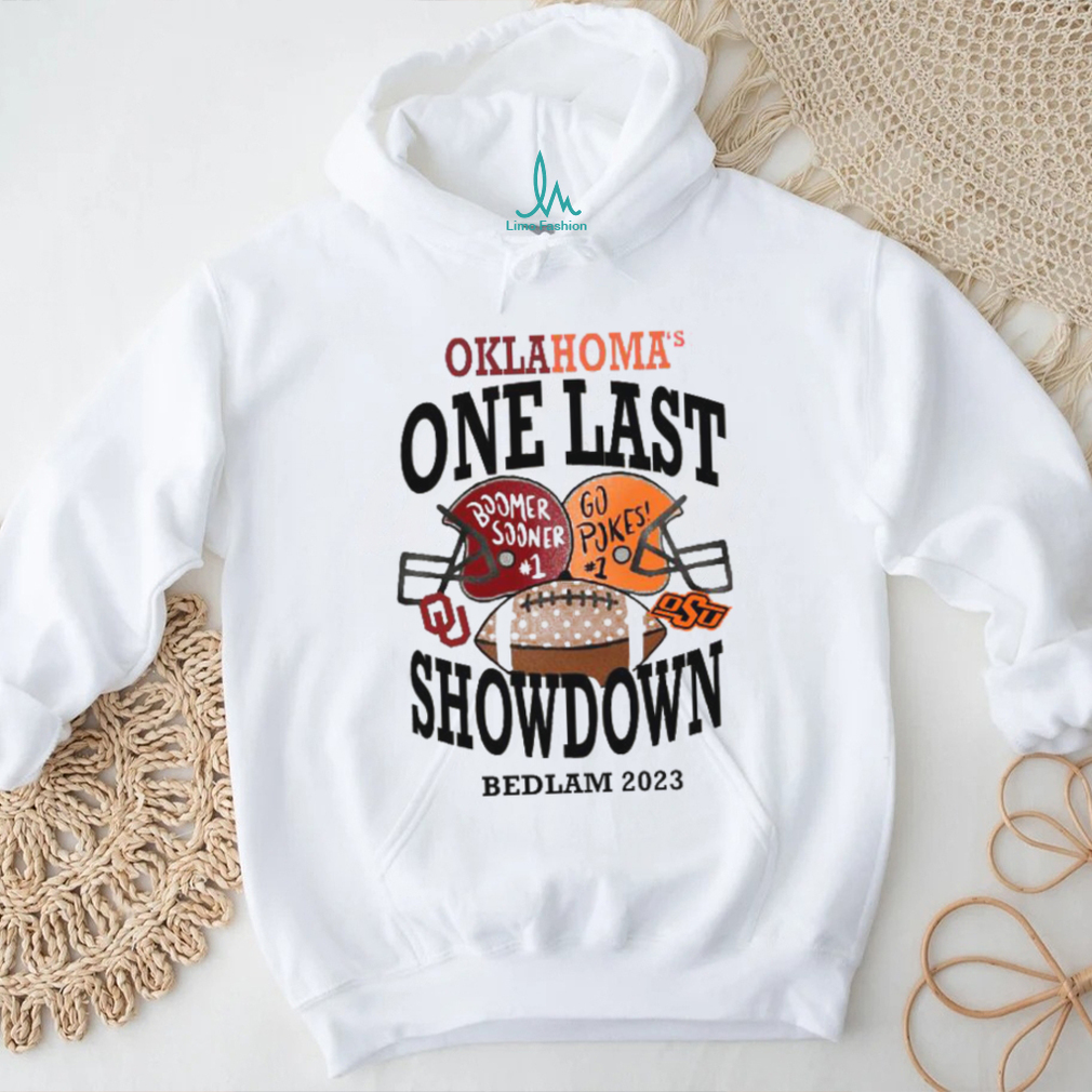Official Oklahoma State Vs Oklahoma Sooners Bedlam One Last Showdown 2023 T Shirt Official Oklahoma State Vs Oklahoma Sooners Bedlam One Last Showdown 2023 T Shirt
