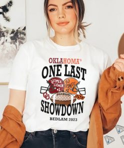 Official Oklahoma State Vs Oklahoma Sooners Bedlam One Last Showdown 2023 T Shirt