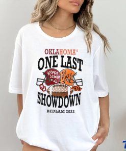 Official Oklahoma State Vs Oklahoma Sooners Bedlam One Last Showdown 2023 T Shirt
