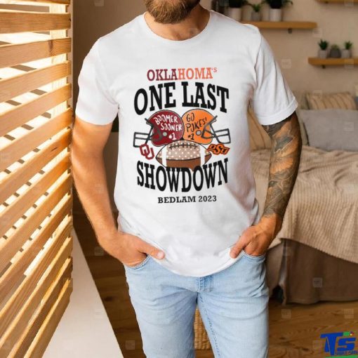 Official Oklahoma State Vs Oklahoma Sooners Bedlam One Last Showdown 2023 T Shirt