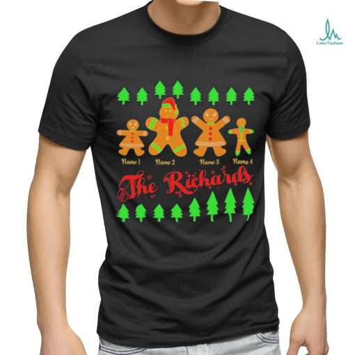 Official Personalised The Gingerbread Family Christmas Tee Shirt