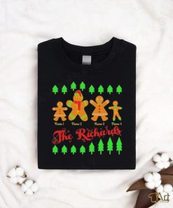 Official Personalised The Gingerbread Family Christmas Tee Shirt