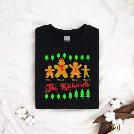 Official Personalised The Gingerbread Family Christmas Tee Shirt