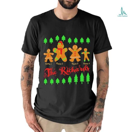 Official Personalised The Gingerbread Family Christmas Tee Shirt