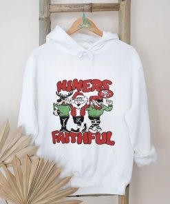 Official San Francisco 49ers Niners Faithful Santa Reindeer Elf Christmas Shirt