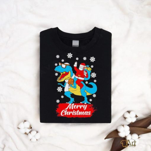 Official Santa Claus Riding T Rex Christmas Unisex Shirt