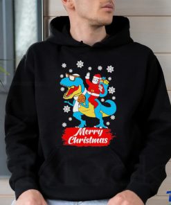 Official Santa Claus Riding T Rex Christmas Unisex Shirt