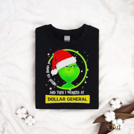 Official Santa Grinch I Used To Smile And Then I Worked At Dollar General T Shirt