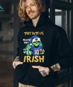 Official Santa Grinch They Hate Us Because They Ain’t Us Notre Dame Fighting Irish Christmas Shirt