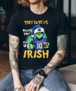 Official Santa Grinch They Hate Us Because They Ain’t Us Notre Dame Fighting Irish Christmas Shirt